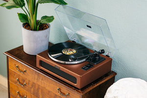 LENCO LS-430BN - Record Player with 4 built-in speakers - Brown [Tech & Turntables]