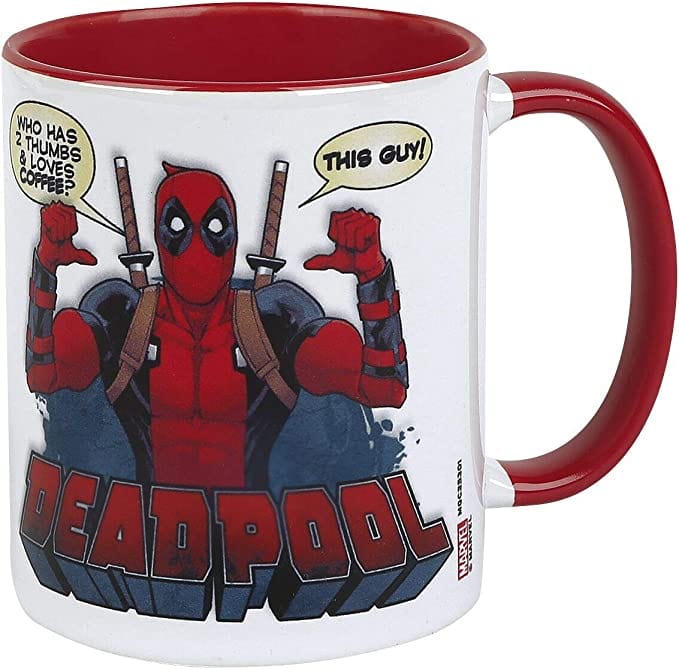 Golden Discs Posters & Merchandise Deadpool (2 Thumbs) Red Inner [Mug]