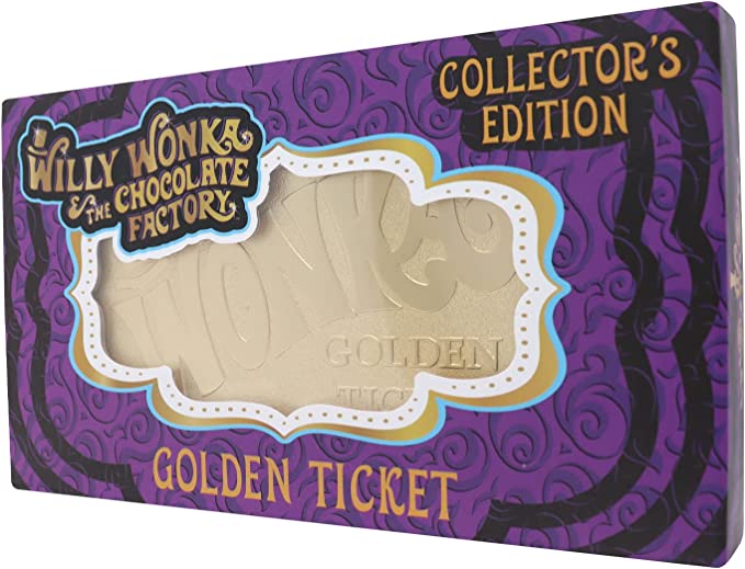 Golden Discs Posters & Merchandise Willy Wonka and The Chocolate Factory Replica Golden Ticket [Posters & Merchandise]