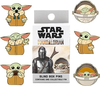 Golden Discs Posters & Merchandise Disney Star Wars: the Mandalorian - Grogu (the Child, Baby Yoda) Blind Enamel Pin [Badge]