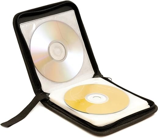 Golden Discs Accessories Groov-e Portable CD Wallet - CD Holder Case with Protective Sleeves - 40-Disc Capacity [Accessories]