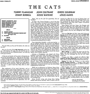 Golden Discs VINYL The Cats - Tommy Flanagan, John Coltrane, Kenny Burrell & Idrees Sulieman [VINYL]