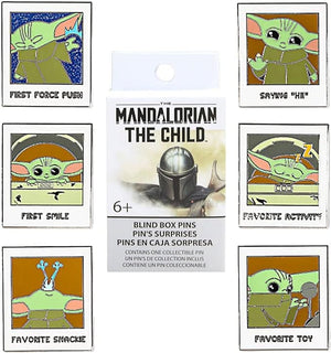 Golden Discs Posters & Merchandise The Mandalorian - Grogu (the Child, Baby Yoda) - Blind Enamel Pin Purchase [Badge]