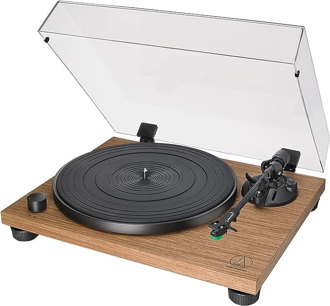 Golden Discs Tech & Turntables Audio-Technica AT-LPW40WN Turntable Manual Belt Drive Wood Base Walnut [Tech & Turntables]
