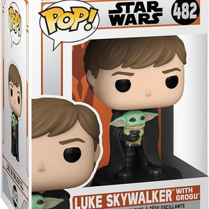 Golden Discs Toys Funko POP! Star Wars: the Mandalorian - Luke Skywalker With Grogu (the Child, Baby Yoda) [Toys]