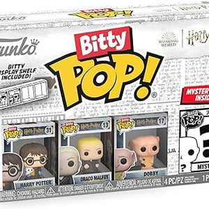 Golden Discs Toys Funko Bitty POP! Harry Potter - Harry Potter™, Draco Malfoy™, Dobby™ and A Surprise Mystery Mini Figure - 0.9 Inch (2.2 Cm) Collectable [Toys]