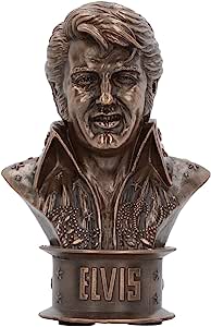 Golden Discs Statue Elvis Bust Small 18cm Figurine, Resin, Bronze [Statue]