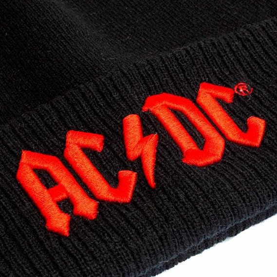 Golden Discs Posters & Merchandise AC/DC Applique Logo Beanie, Black [Hat]
