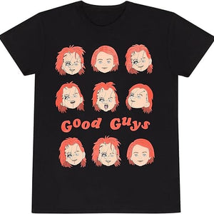 Golden Discs T-Shirts Childs Play - Expressions of Chucky Unisex Black - Small [T-Shirts]