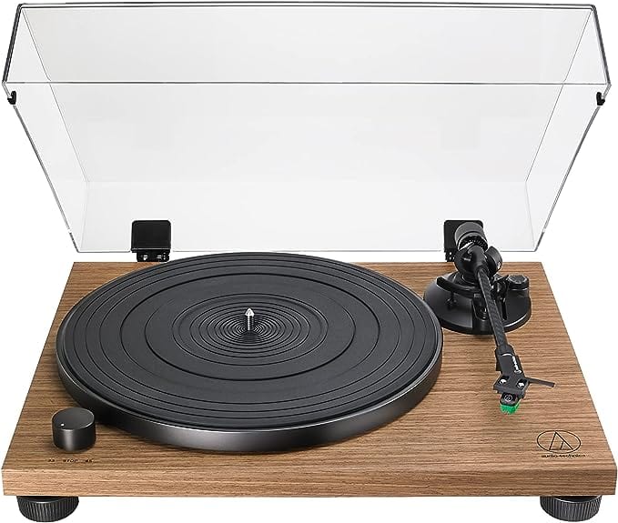 Golden Discs Tech & Turntables Audio-Technica AT-LPW40WN Turntable Manual Belt Drive Wood Base Walnut [Tech & Turntables]