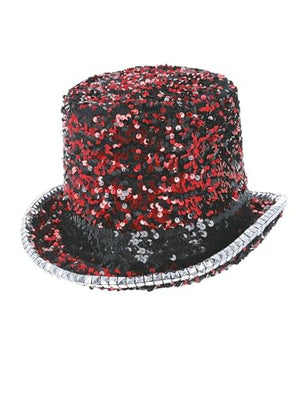 Golden Discs Posters & Merchandise Felt & Sequin Top Hat - Red [Hat]