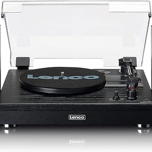 Golden Discs Tech & Turntables Lenco LS-101 Turntable and Hi-Fi Speakers - Black [Tech & Turntables]