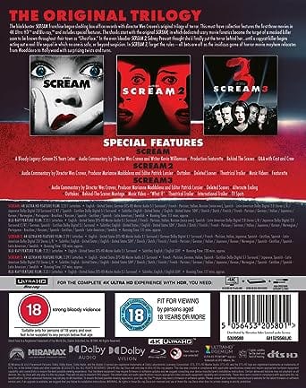 Golden Discs Scream: The Original Trilogy - Wes Craven [4K UHD]