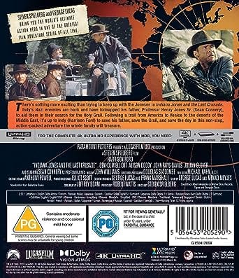 Golden Discs 4K Blu-Ray Indiana Jones and the Last Crusade - Steven Spielberg [4K UHD]