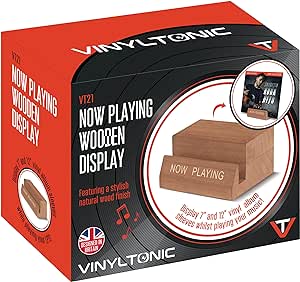 Golden Discs Accessories Vinyl Tonic 'NOW PLAYING' Wooden Vinyl Record Stand [Accessories]