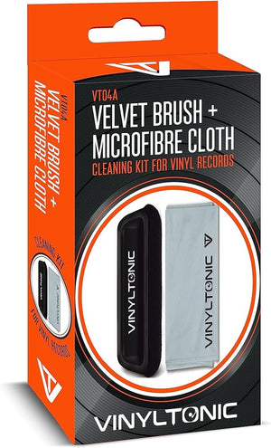 Golden Discs Tech & Turntables Vinyl Tonic Velvet Brush And Microfibre Cloth Cleaning Kit [Accessories]