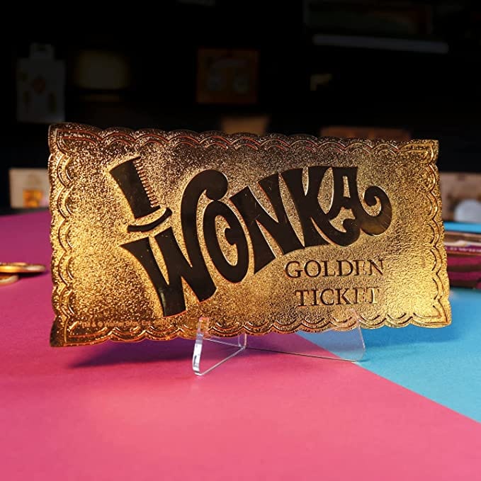 Golden Discs Posters & Merchandise Willy Wonka and The Chocolate Factory Replica Golden Ticket [Posters & Merchandise]