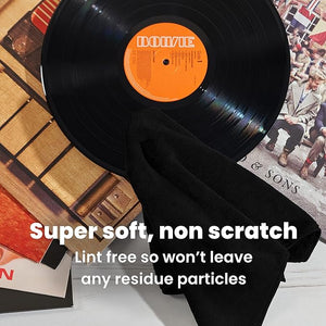 Pack of 3 Extra Large Anti-static Vinyl Record Cleaning Cloth [Accessories]