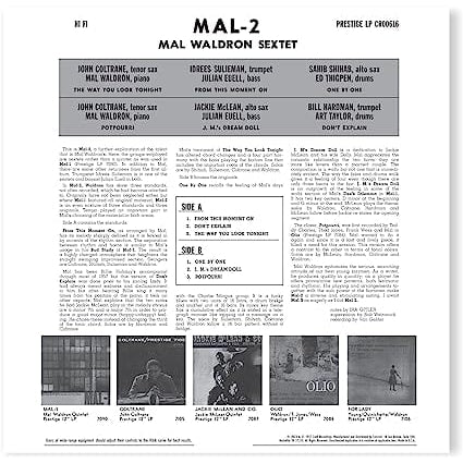 Golden Discs VINYL Mal/2 - Mal Waldron Sextet [VINYL]