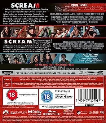 Golden Discs 4K Blu-Ray Scream (2022)/Scream VI - Matt Bettinelli-Olpin [4K UHD]
