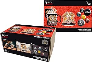 Golden Discs Posters & Merchandise Queen Gift Set Thermo-Reactive Mug + Acryl® + Pack of Mix Badges [Mug]
