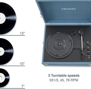 Golden Discs Tech & Turntables Crosley Voyager Turntable In Washed Blue [Tech & Turntables]