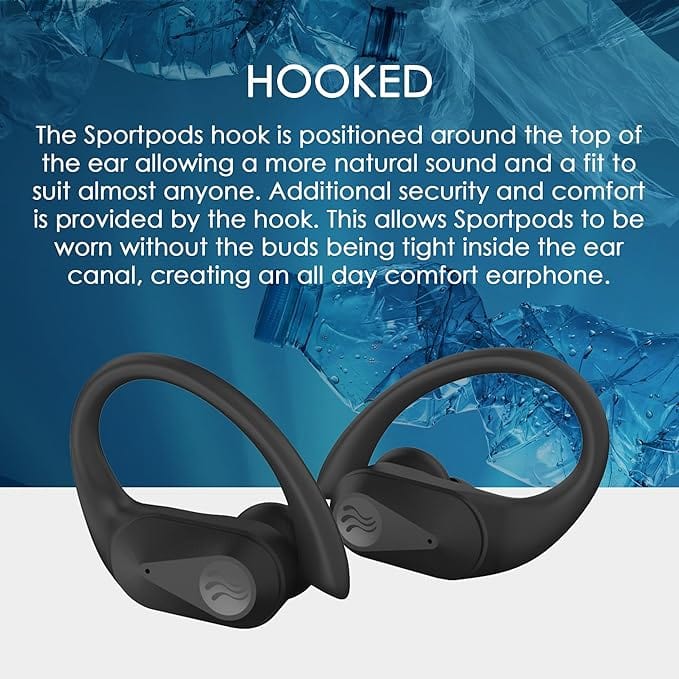 Golden Discs Accessories Boompods SportPods Ocean Sustainable Running Earphones [Accessories]