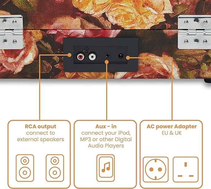 Golden Discs Tech & Turntables Crosley Cruiser Plus Turntable - Floral [Tech & Turntables]