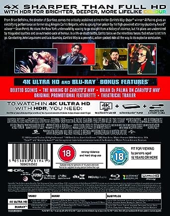 Golden Discs 4K Blu-Ray Carlito's Way - Brian De Palma [4K UHD]