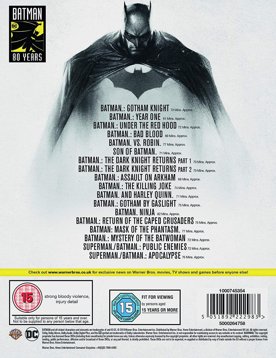 Batman: 80th Anniversary 18-film Collection [Boxsets] – Golden Discs