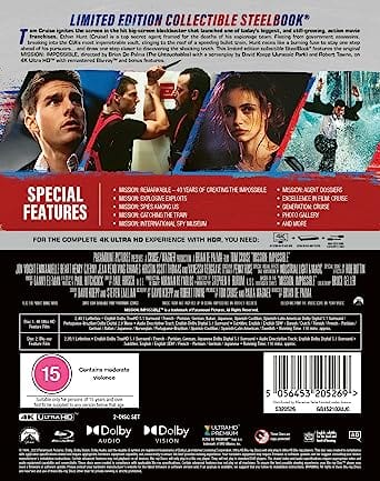 Golden Discs 4K Blu-Ray Mission: Impossible (Steelbook) - Brian De Palma [4K UHD]