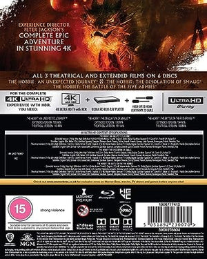 Golden Discs 4K Blu-Ray The Hobbit: Trilogy [4K UHD] - Peter Jackson [4K UHD]