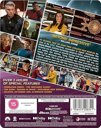 Golden Discs 4K Blu-Ray Star Trek: Strange New Worlds - Season 2 (Steelbook) - Anson Mount [4K UHD]