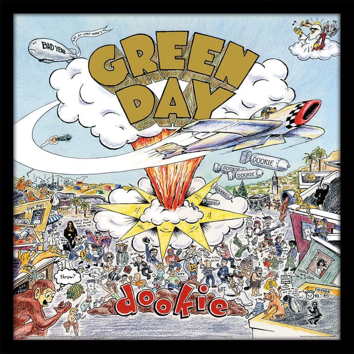 Golden Discs Posters & Merchandise Green Day (Dookie) 12" Album Cover Print (Framed) [Posters & Merchandise]