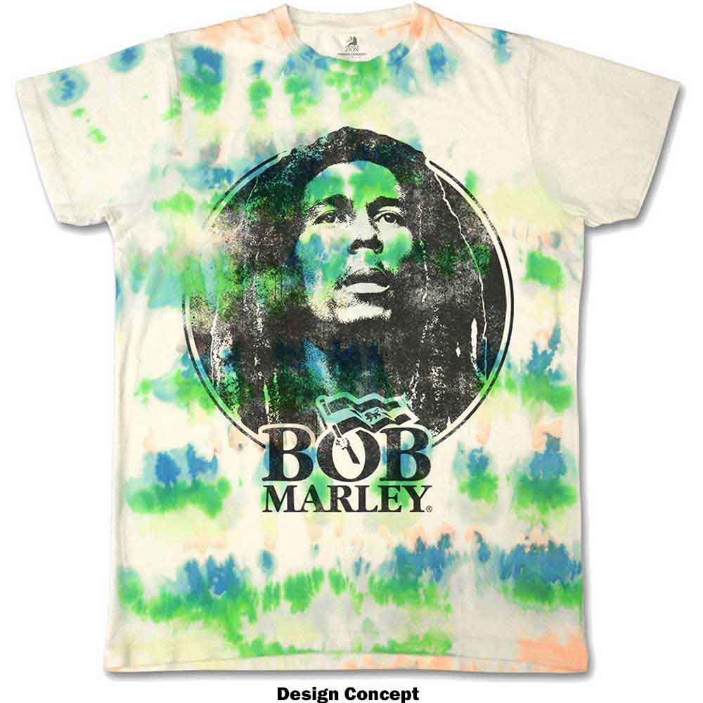 Golden Discs T-Shirts Bob Marley - Black & White Logo (Wash Collection) - XL [T-Shirts]