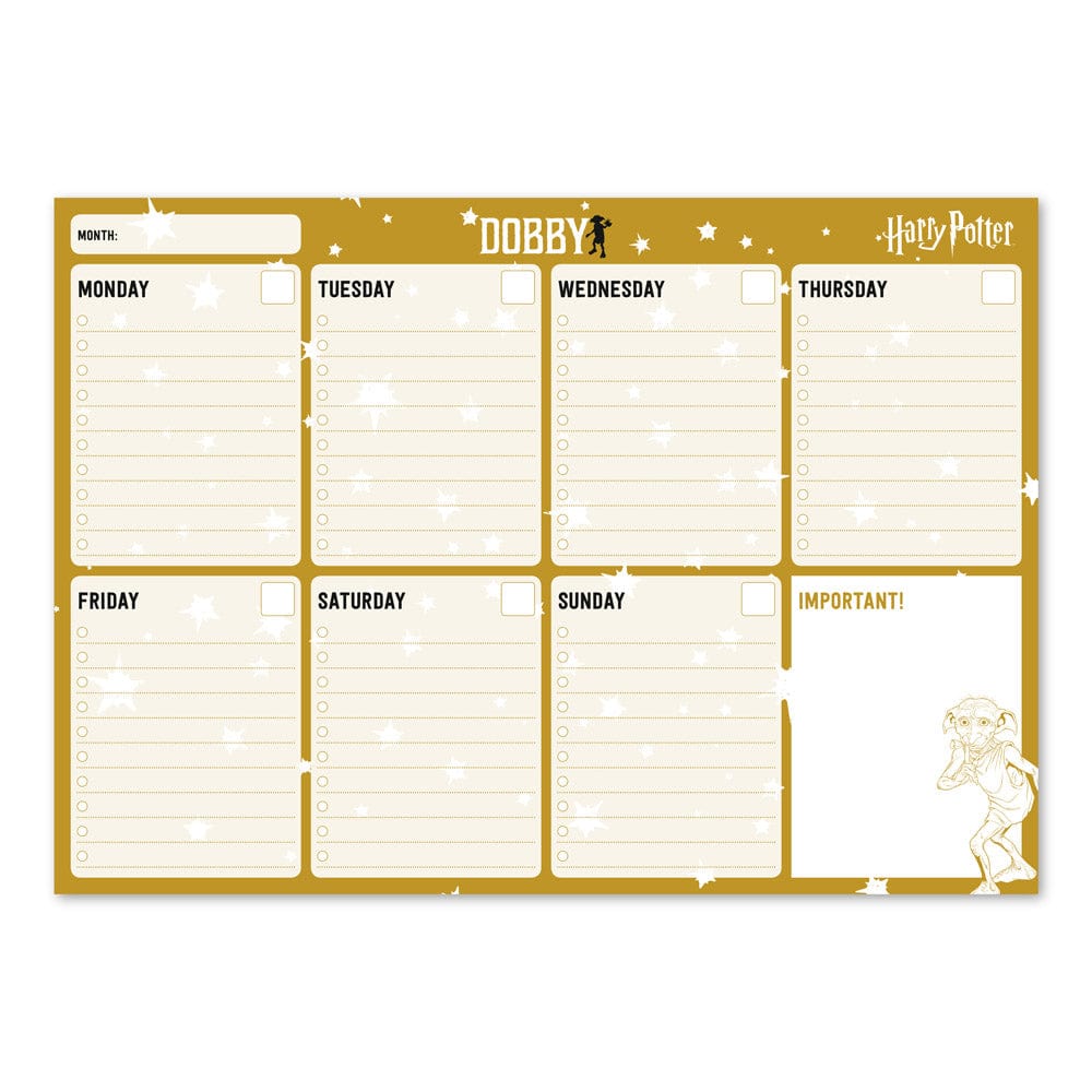 Golden Discs Posters & Merchandise HARRY POTTER DOBBY WEEKLY PLANNER [Stationery]