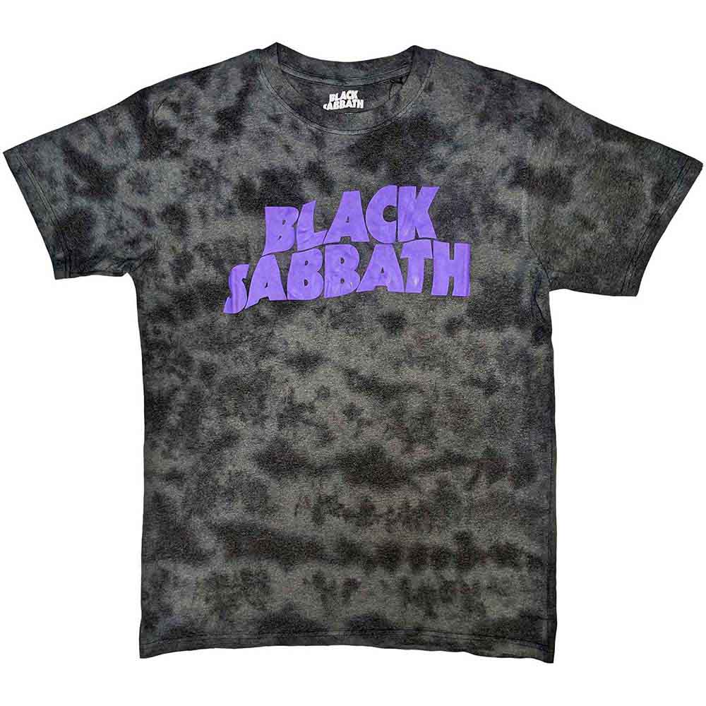 Golden Discs T-Shirts Black Sabbath - Wavy Logo (Wash Collection) - Medium[T-Shirts]