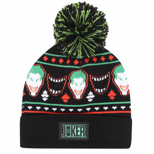 Batman 'Joker' (Black) Bobble Beanie Hat [Hat]