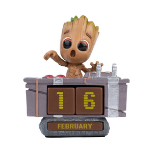 Golden Discs Posters & Merchandise MARVEL GROOT DEATH BUTTON 3D PERPETUAL [Calendar]