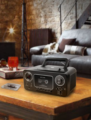 Muse Stereo Radio CD Cassette Recorder - Black [Tech & Turntables]