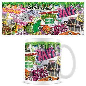 Golden Discs Posters & Merchandise Teenage Mutant Ninja Turtles: Mutant Mayhem (Sticker Bomb) 11oz/315ml White [Mug]