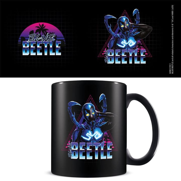 Golden Discs Posters & Merchandise Blue Beetle (Retro Super Future) Black [Mug]