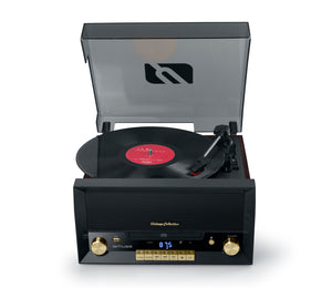 Muse Turntable Micro System, 6 in1, USB Port, 20W - Wooden/Black [Tech & Turntables]
