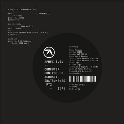 Golden Discs VINYL Computer Controlled Acoustic Instruments Pt. 2 - Aphex Twin [VINYL]