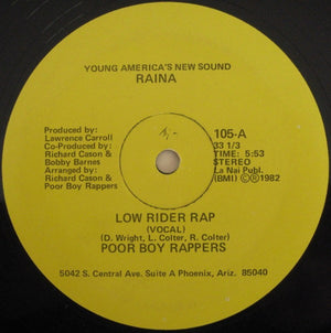 Low Rider Rap:   - Poor Boy Rappers [VINYL]