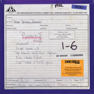 Golden Discs VINYL Pyramid 'Work in Progress' (RSD 2024) - The Alan Parsons Project [VINYL Limited Edition]