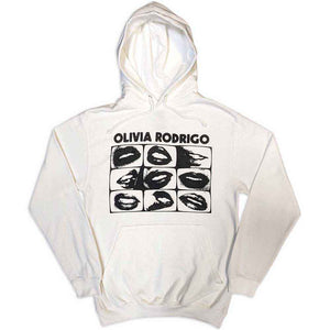 Olivia Rodrigo Unisex Pullover Hoodie: Threshold Lips Grid - Medium [Hoodies]