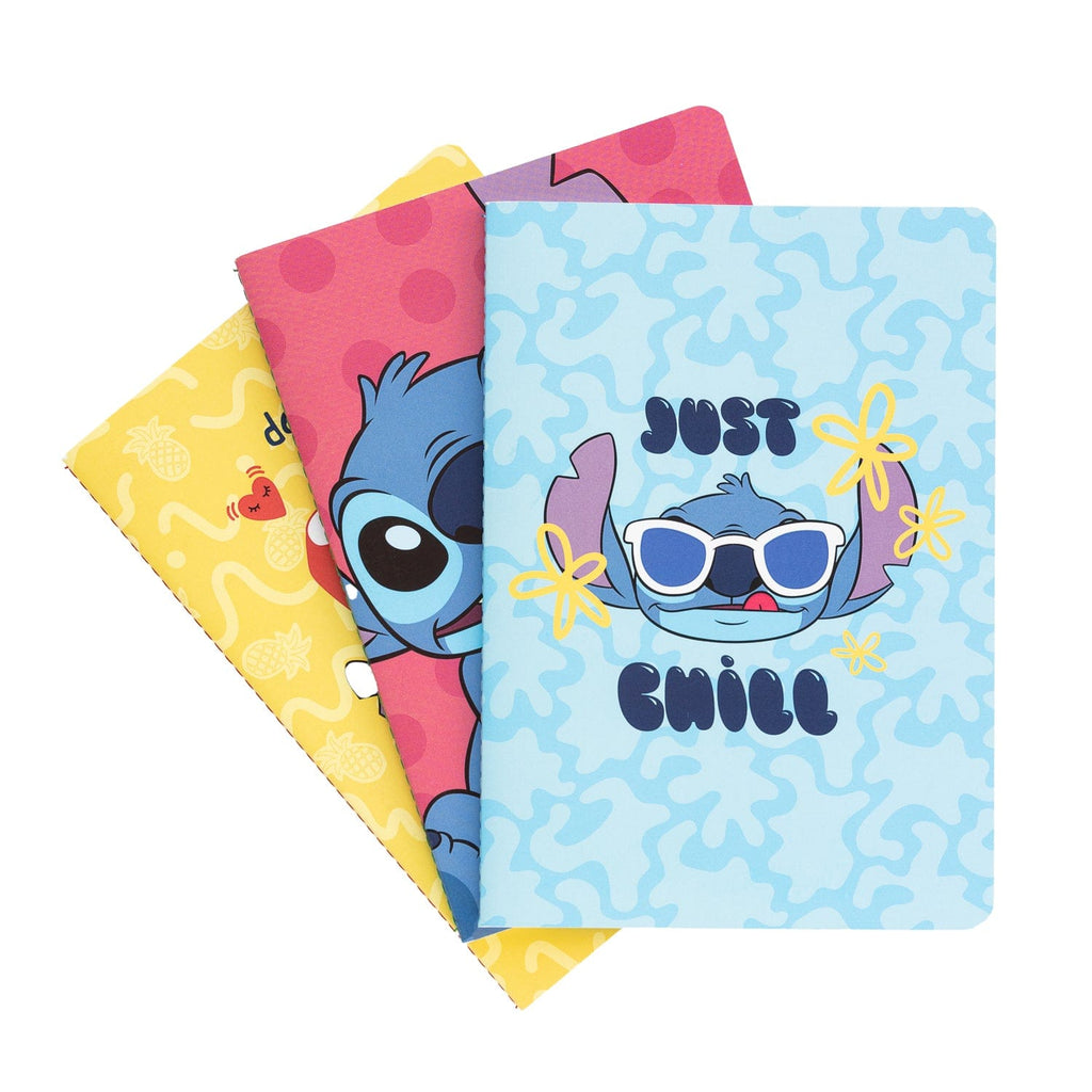 Golden Discs Posters & Merchandise DISNEY STITCH TROPICAL PACK OF 3 A5 NOTEBOOKS [Stationery]