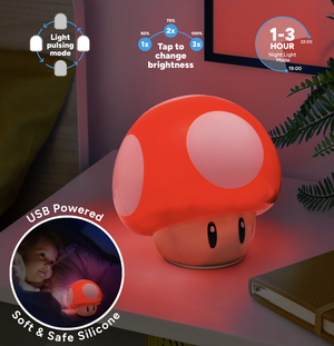Super Mario Mushroom - 'SquishyGlo' Decorative Light [Lamp]