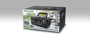 Muse Stereo Radio CD Cassette Recorder - Black [Tech & Turntables]